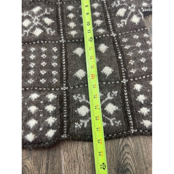 Vtg Liz Claiborne Fair Isle Shetland Wool Sweater L Scandi Hand Knit Apres Ski - Picture 7 of 9